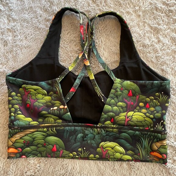 CVG "Enchanted Forest" Longline Sports Bra NWOT (S) - Picture 2 of 6